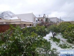 Schnee auf Kreta 2015