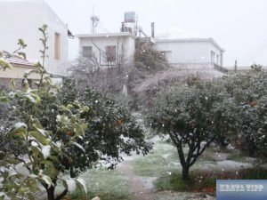 Schnee auf Kreta 2019