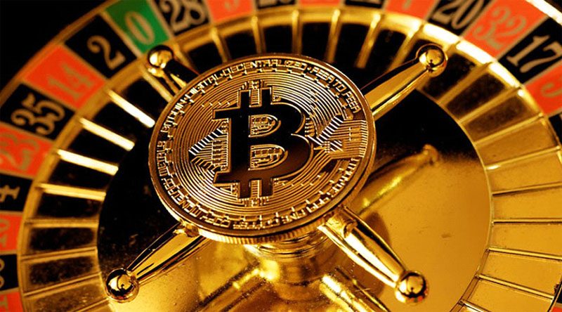 Roulette Rad mit Bitcoin. Krypto Casino