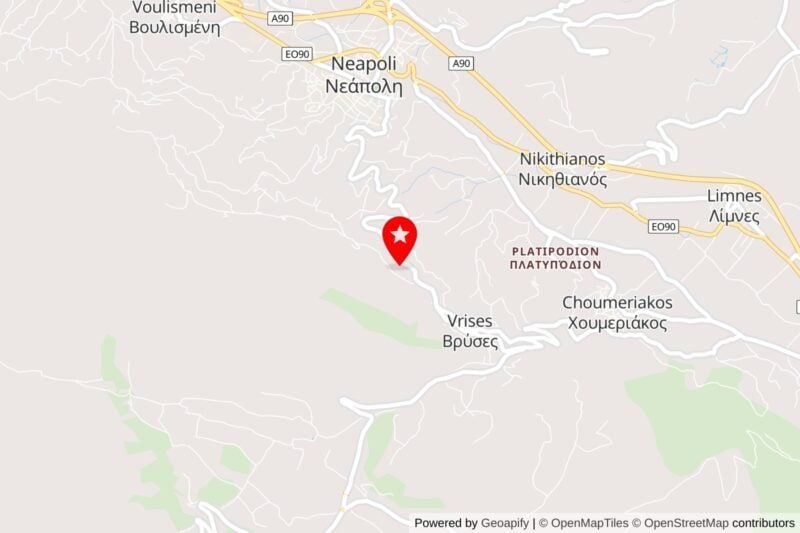 map kremaston monastery